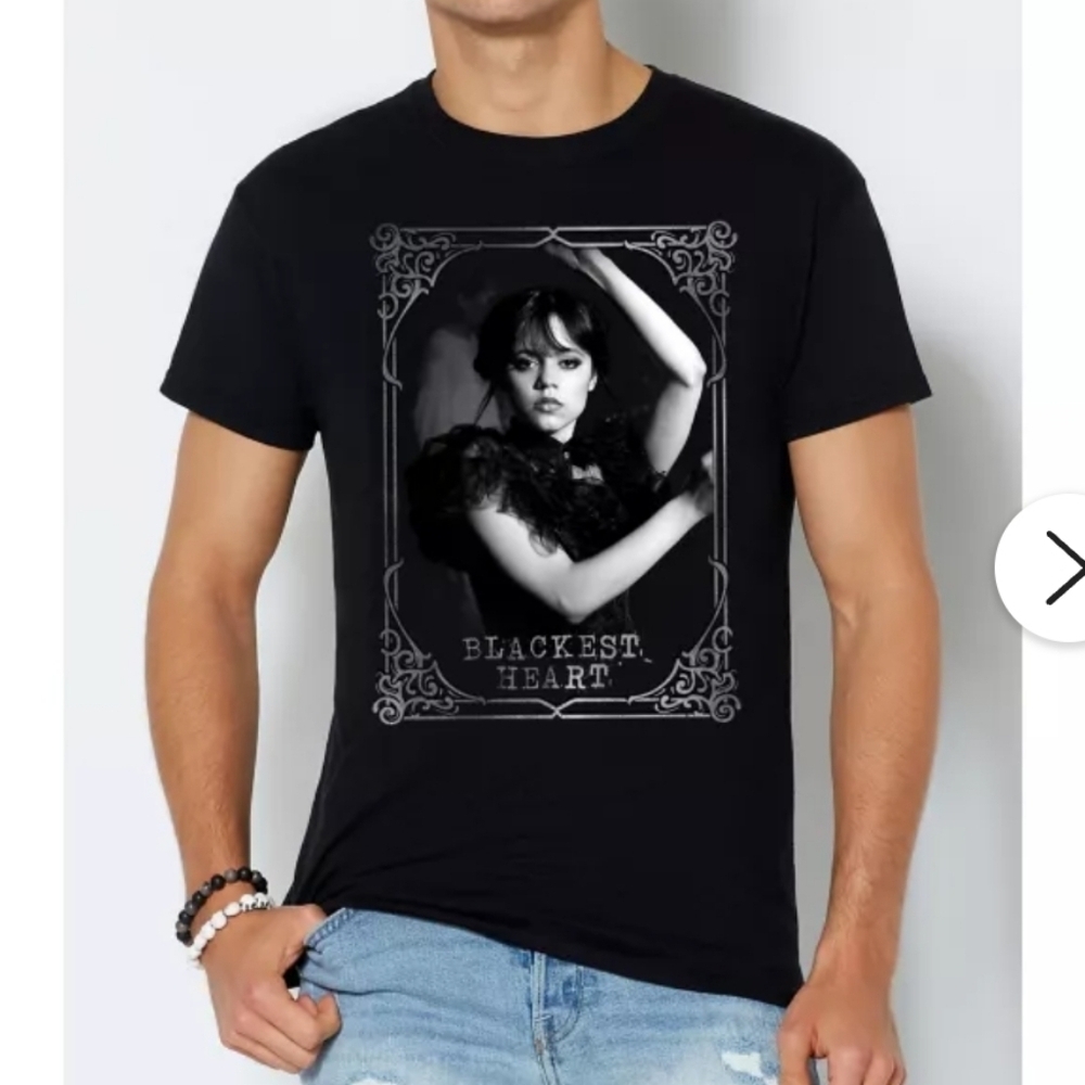 Spencer's Blackest Heart T Shirt- Wednesday. Size XL. New.Show off your pop cu